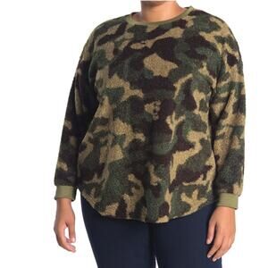 NWT RXB Green Camo Camouflage Pullover Crewneck Sweatshirt Size Small